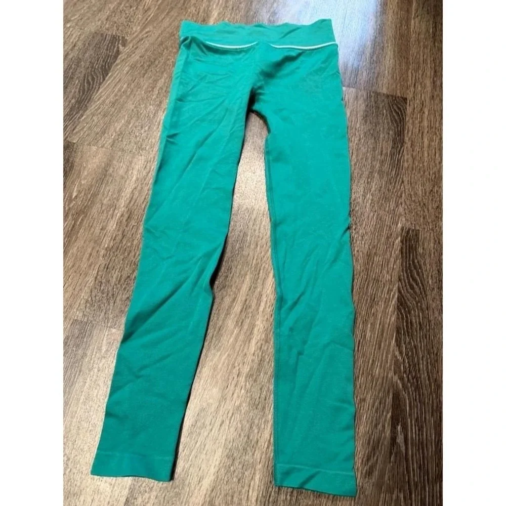 Primark Womens Seamless High Waisted Activewear Leggings Teal Green Size M - Picture 3 of 3